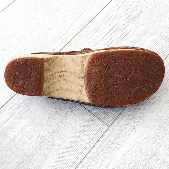 El Naturalista Clogs Brown Leather with Wooden Sole Size EU 37 - Picture 12 of 14